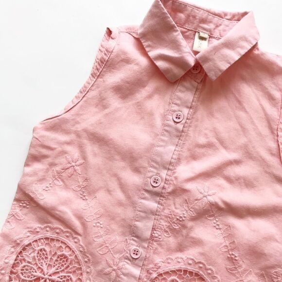 Blink Blank crochet hem sleeveless top GUC S(5T) - Picture 2 of 5